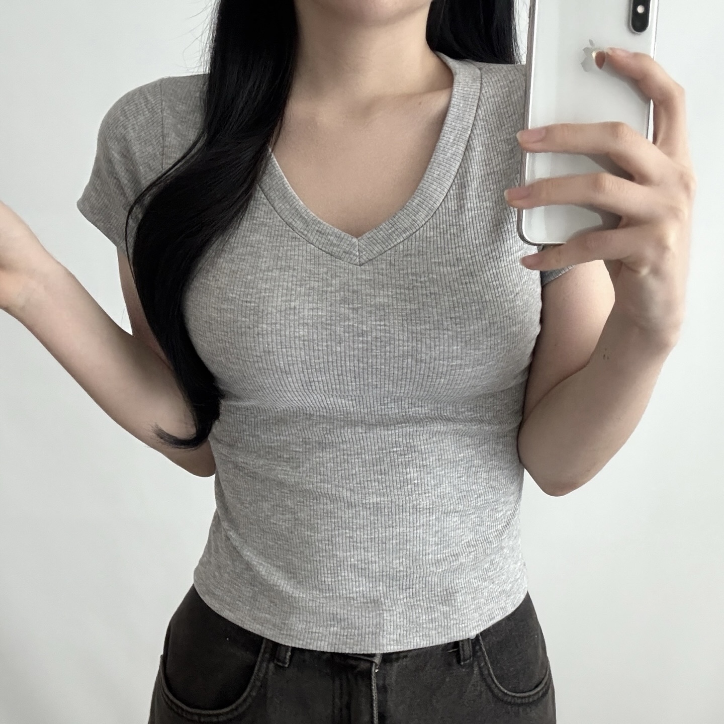 VネックスリムTシャツ | 詳細画像6