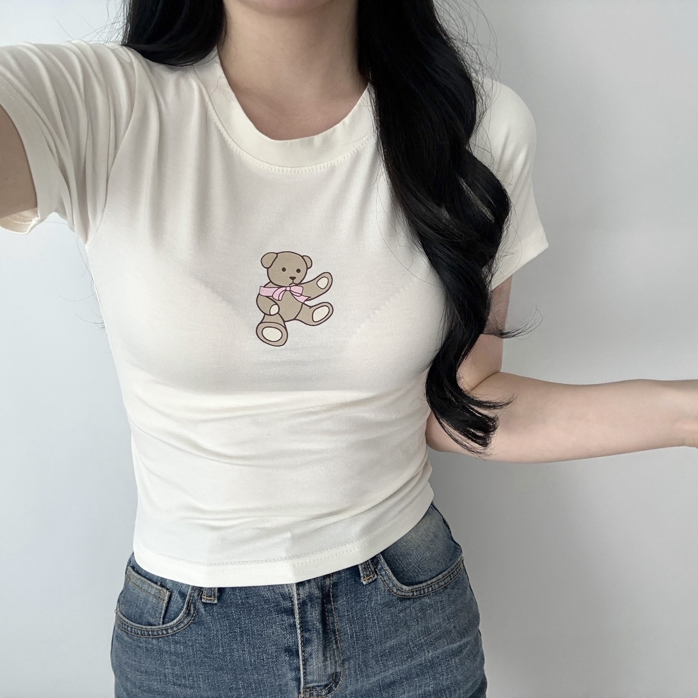 ラウンドネックスリムプリントTシャツ | 詳細画像5