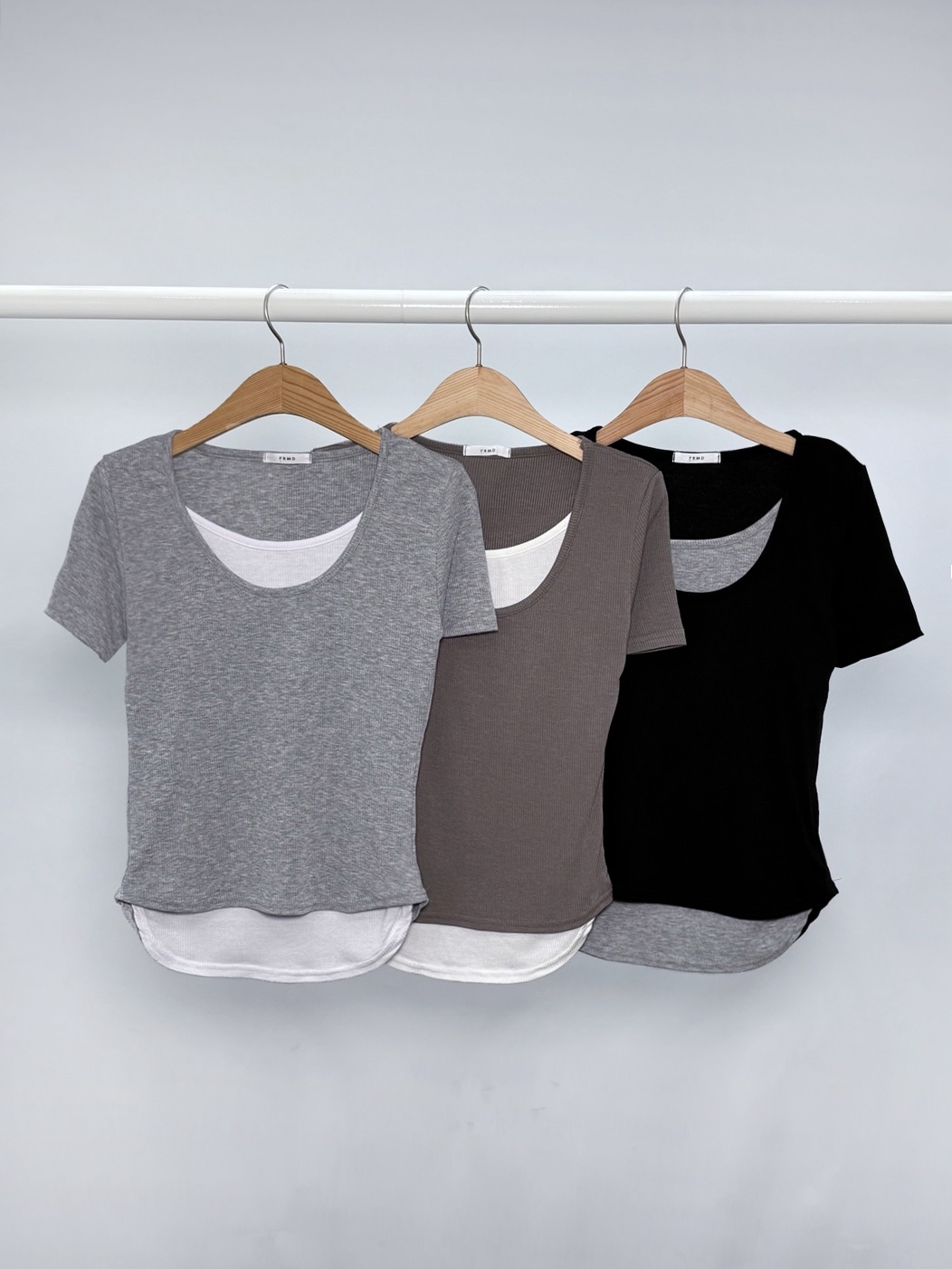 リブスリムレイヤード風Tシャツ | 詳細画像10