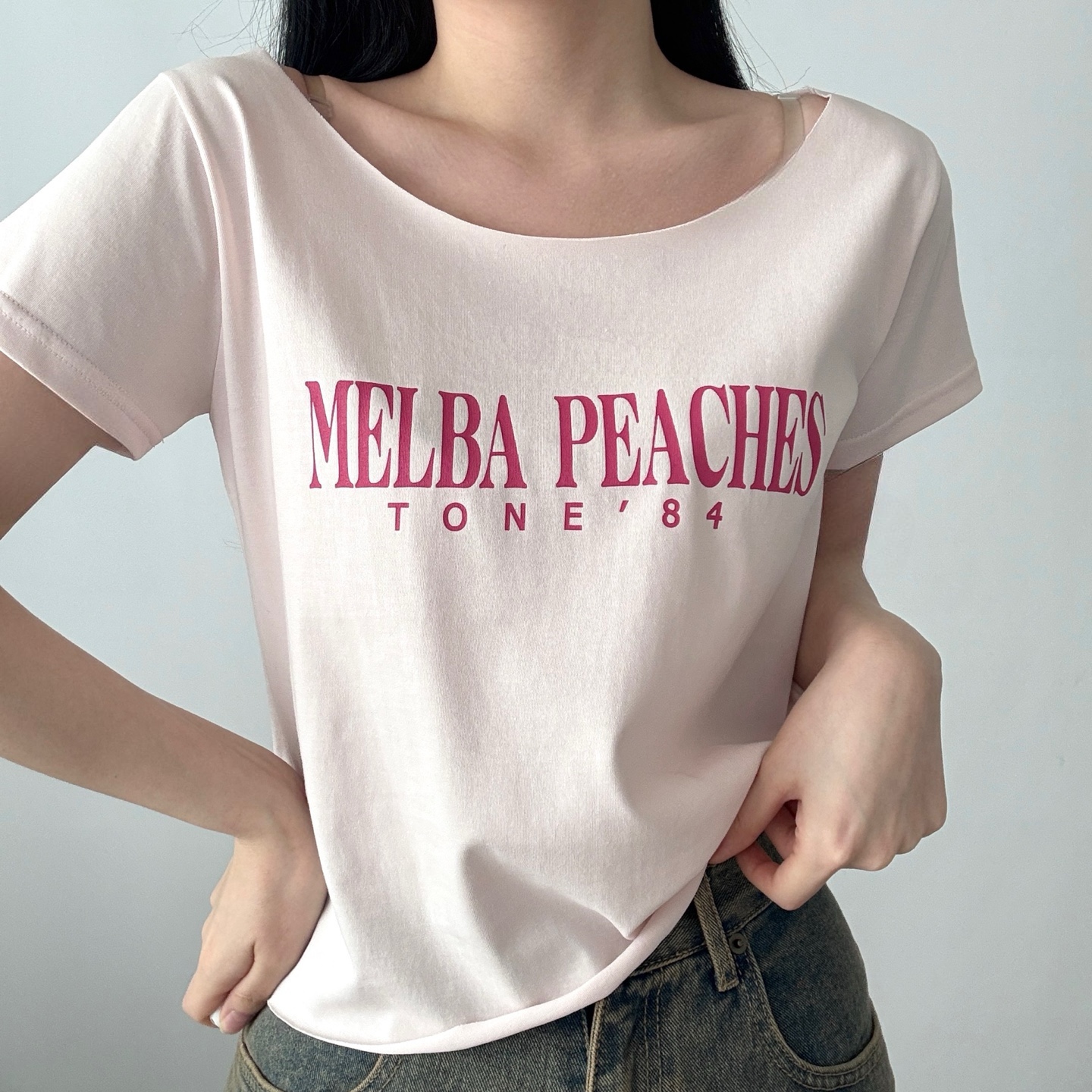 オフショルダークロップドプリントTシャツ | 詳細画像3