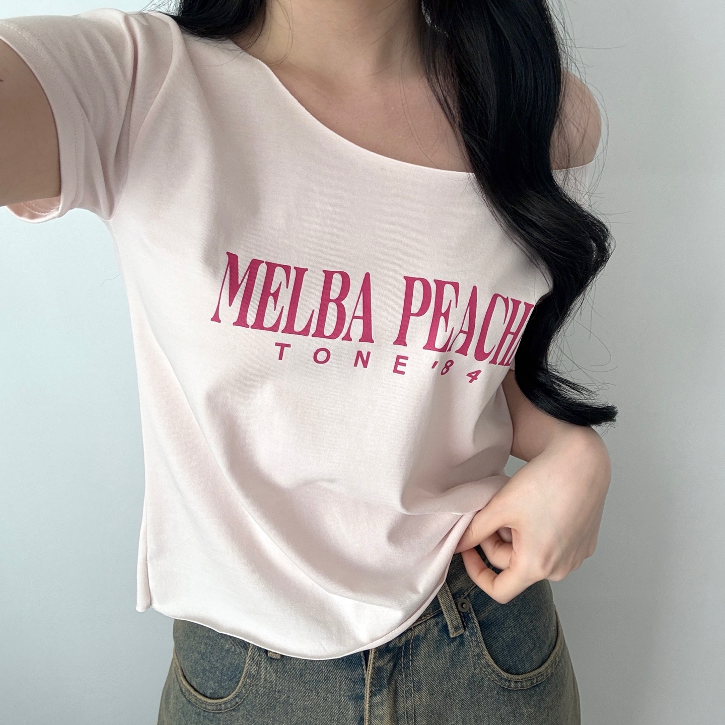 オフショルダークロップドプリントTシャツ | 詳細画像5