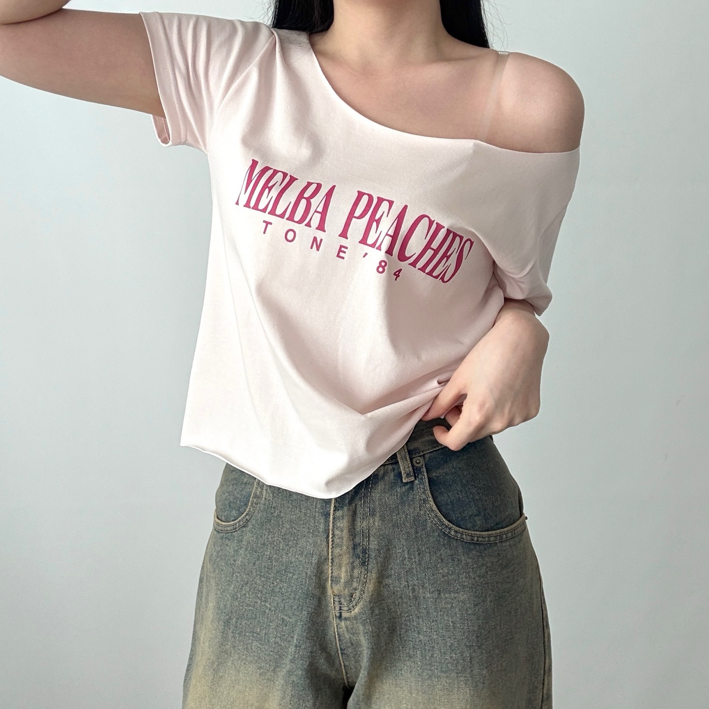オフショルダークロップドプリントTシャツ | 詳細画像6