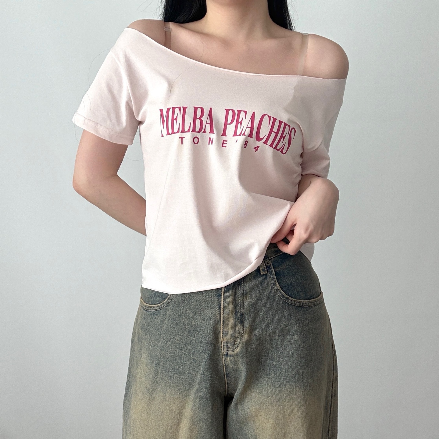 オフショルダークロップドプリントTシャツ | 詳細画像9