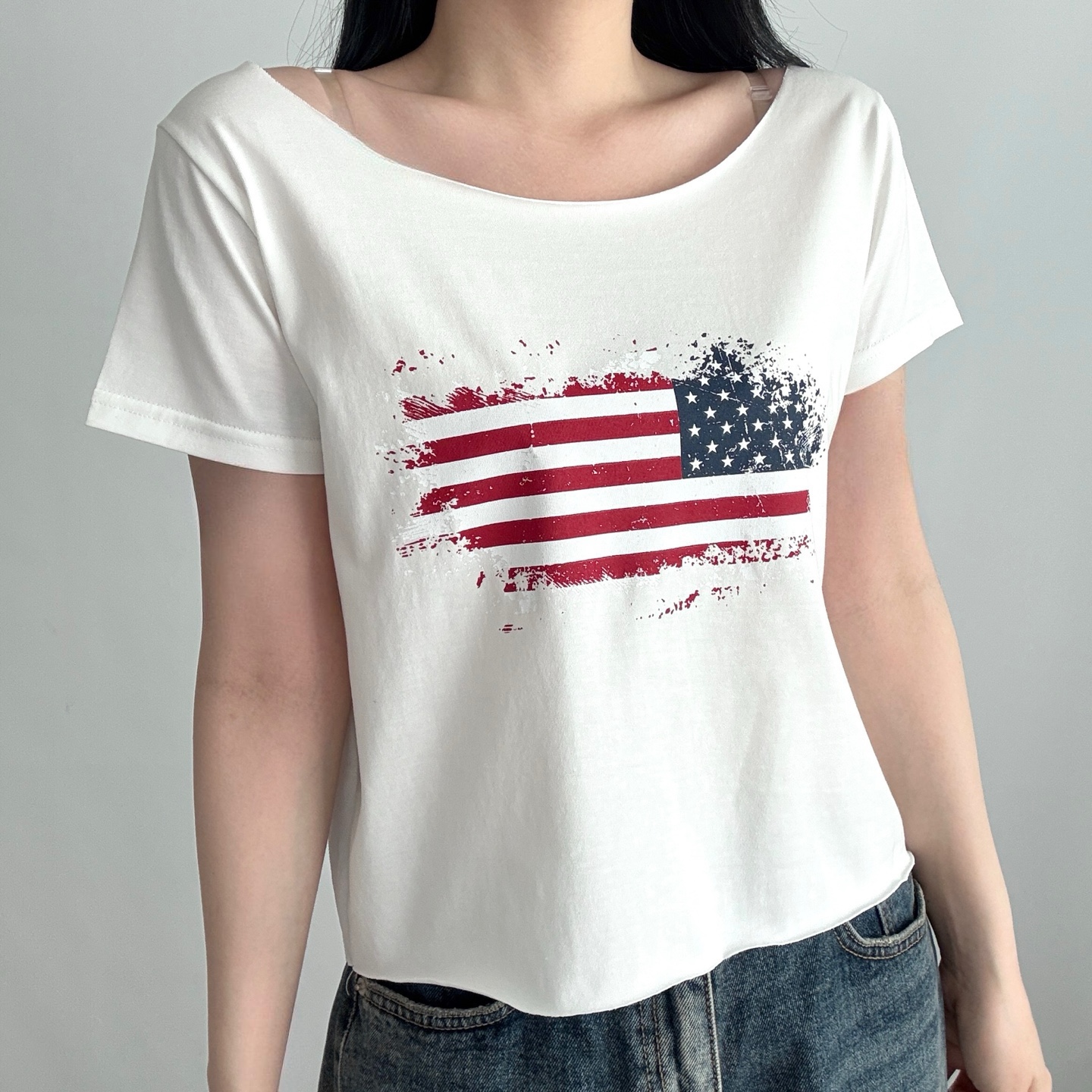 ボートネックプリントTシャツ | 詳細画像3