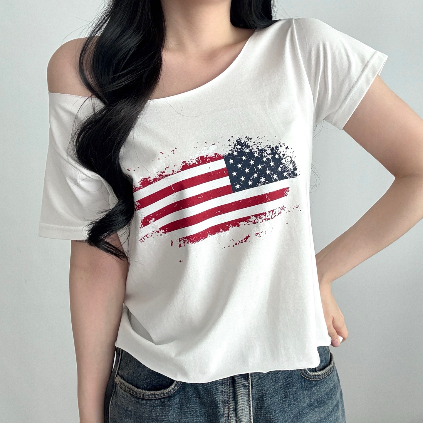 ボートネックプリントTシャツ | 詳細画像4