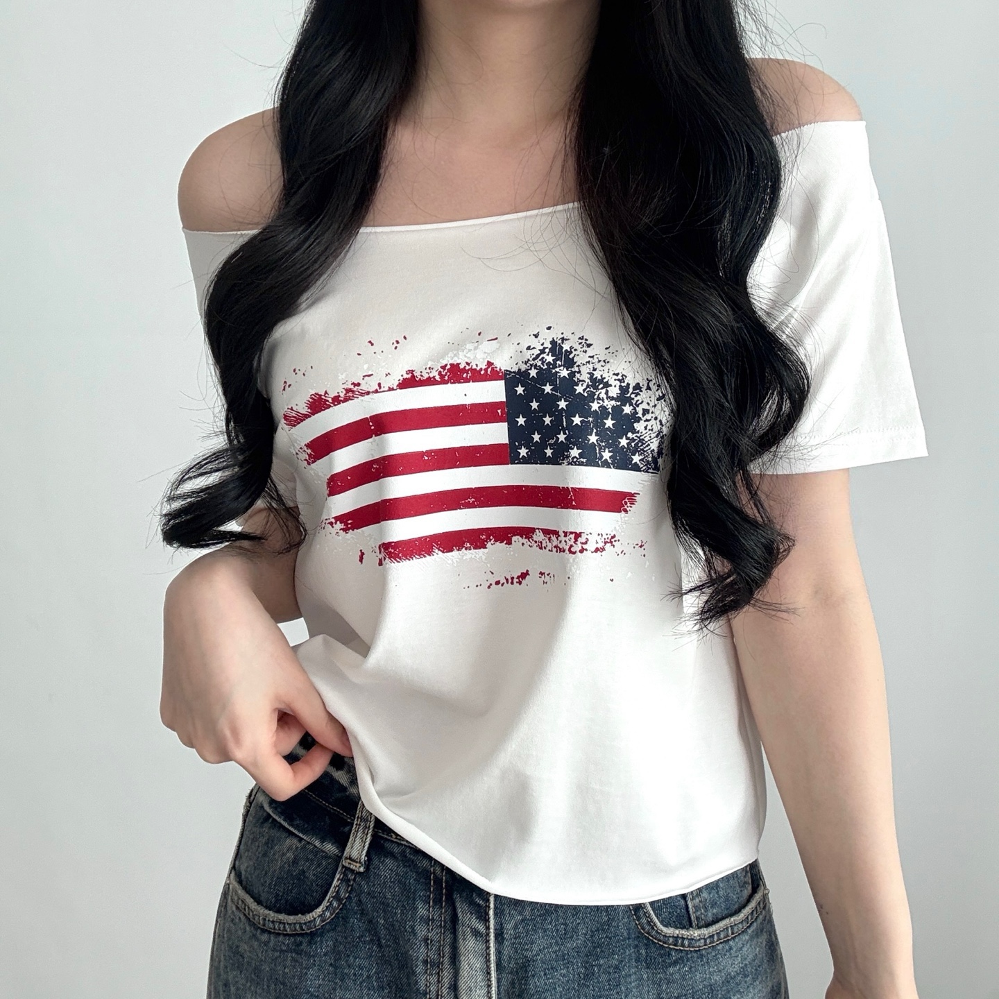 ボートネックプリントTシャツ | 詳細画像5