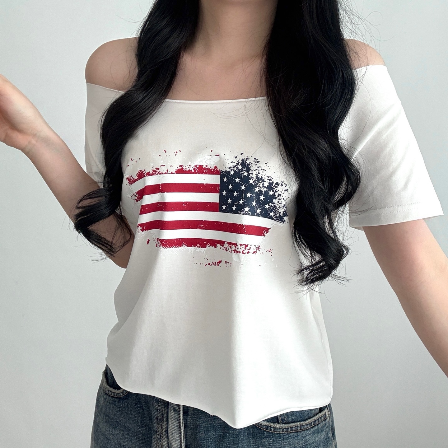 ボートネックプリントTシャツ | 詳細画像6