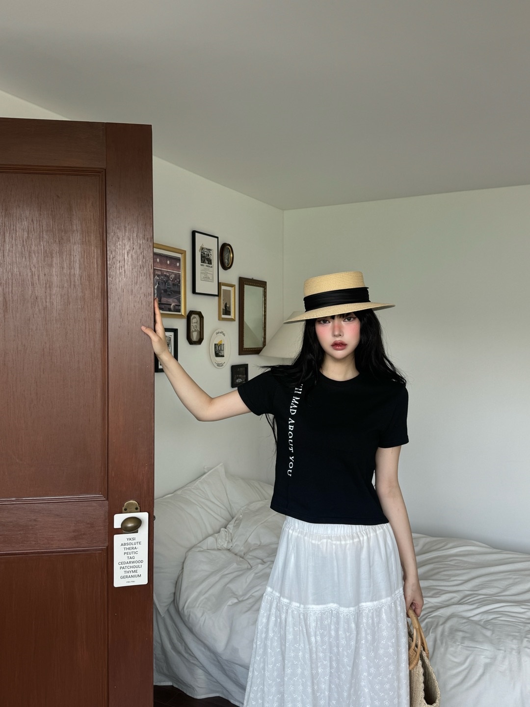 ピンタッククロップドレタリングTシャツ | 詳細画像6