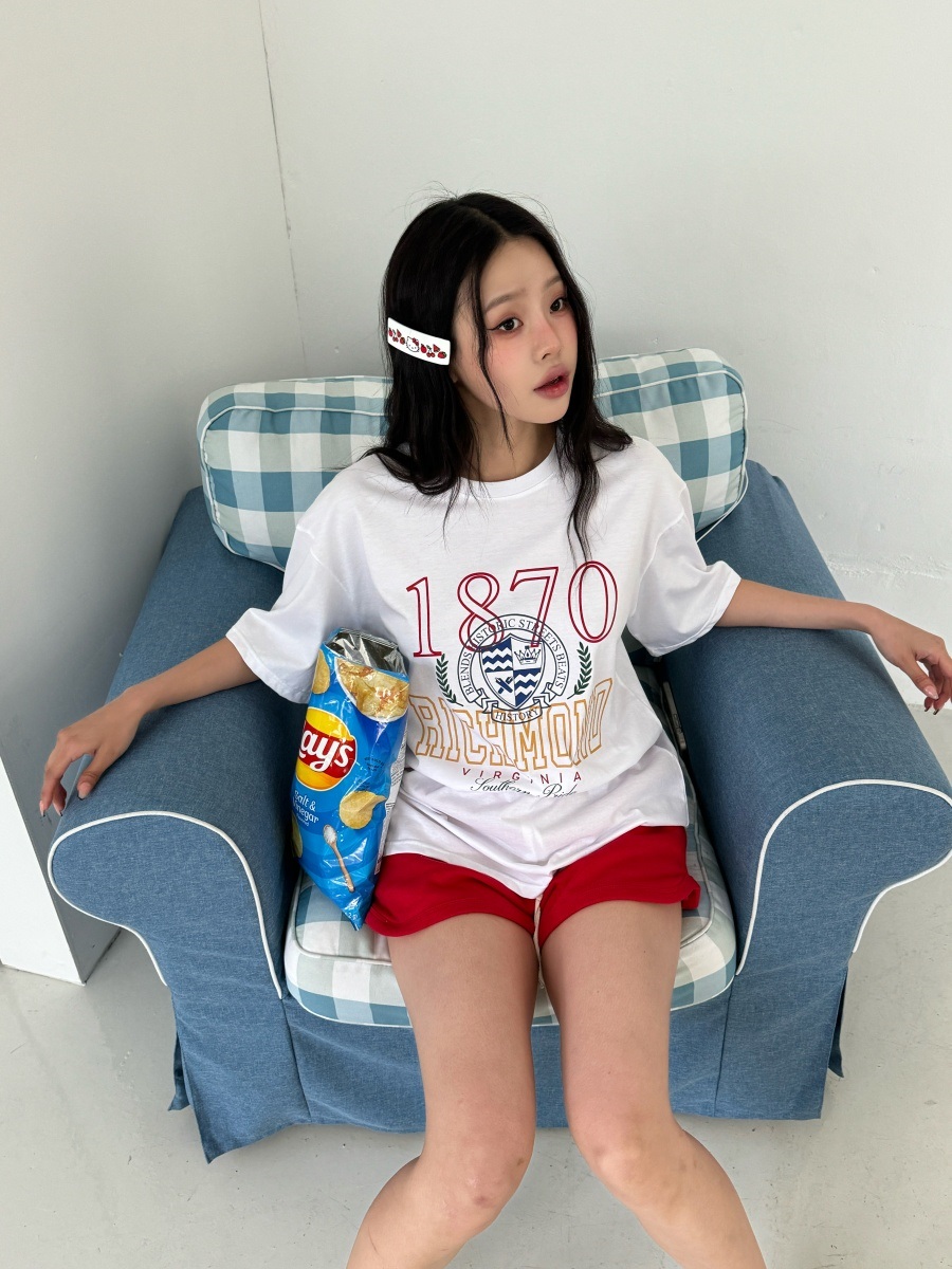 ラウンドネックボクシープリントTシャツ | 詳細画像2