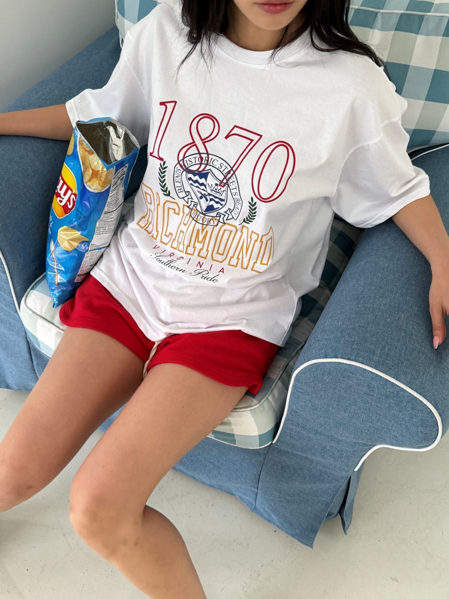 ラウンドネックボクシープリントTシャツ | 詳細画像3