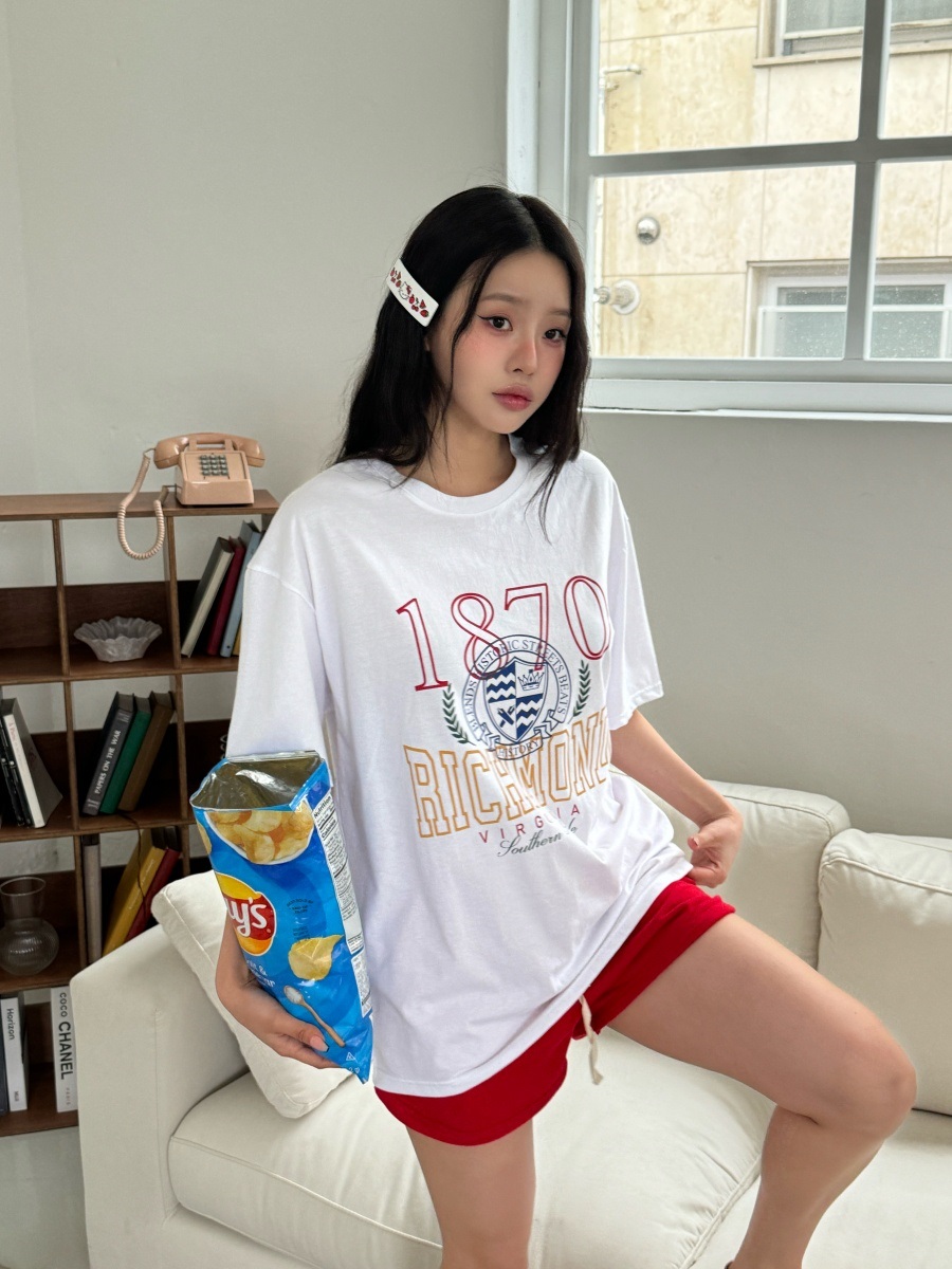ラウンドネックボクシープリントTシャツ | 詳細画像6