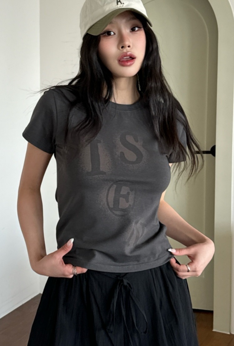 クロップドスリムプリントTシャツ | 詳細画像3