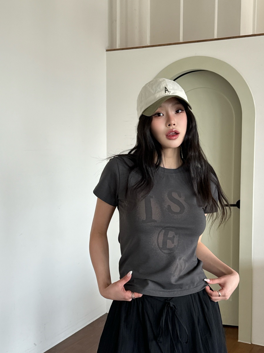 クロップドスリムプリントTシャツ | 詳細画像4