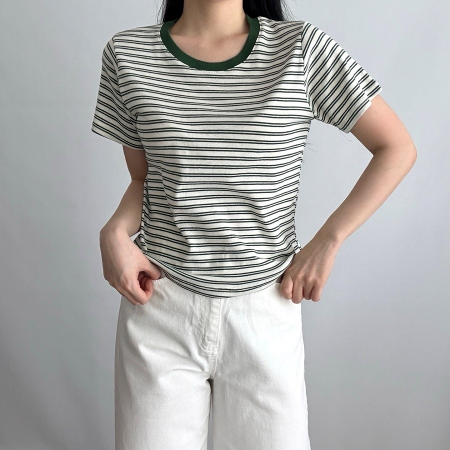 ラウンドネックボーダーTシャツ | 詳細画像7