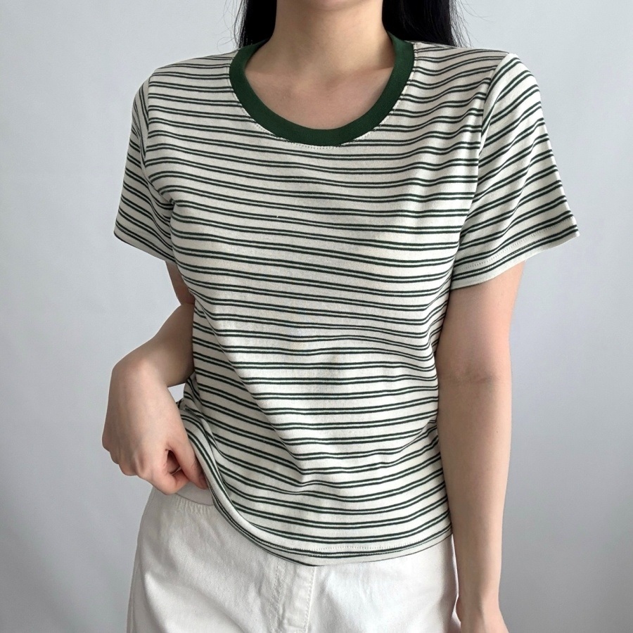 ラウンドネックボーダーTシャツ | 詳細画像8