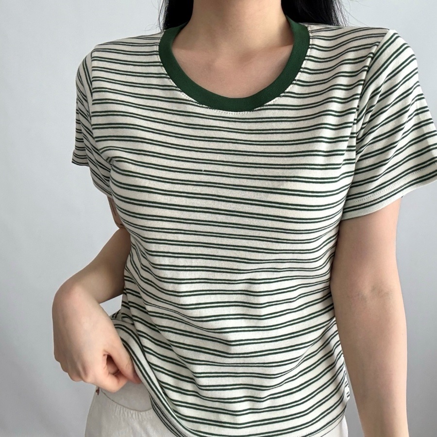 ラウンドネックボーダーTシャツ | 詳細画像9