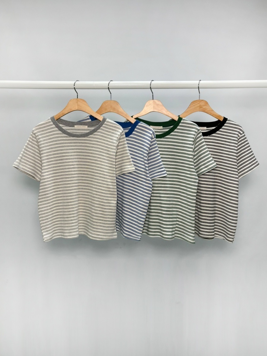 ラウンドネックボーダーTシャツ | 詳細画像10