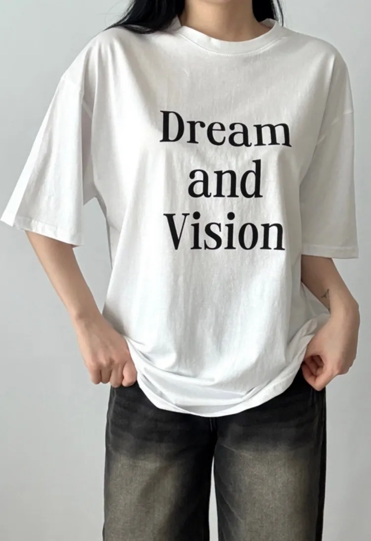 ラウンドネックオーバーサイズプリントTシャツ | 詳細画像1