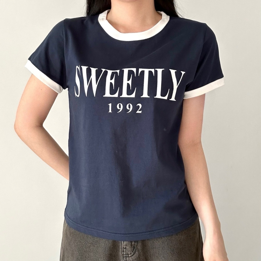 ラウンドネック配色Tシャツ | 詳細画像4