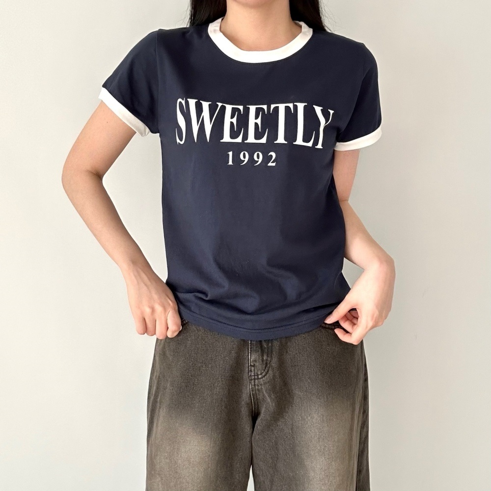 ラウンドネック配色Tシャツ | 詳細画像5