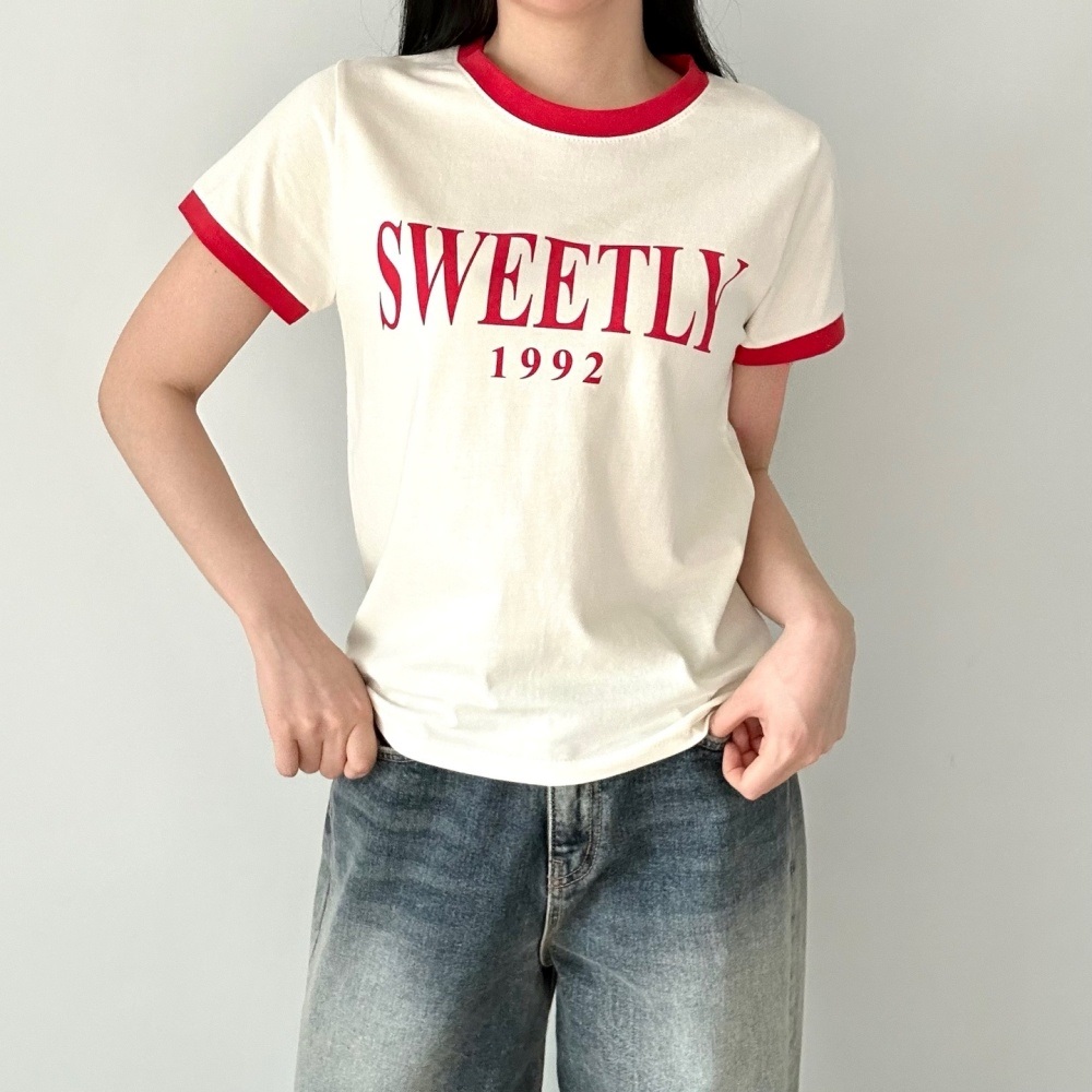 ラウンドネック配色Tシャツ | 詳細画像6