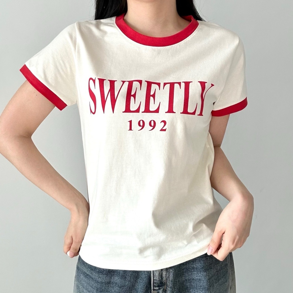 ラウンドネック配色Tシャツ | 詳細画像8