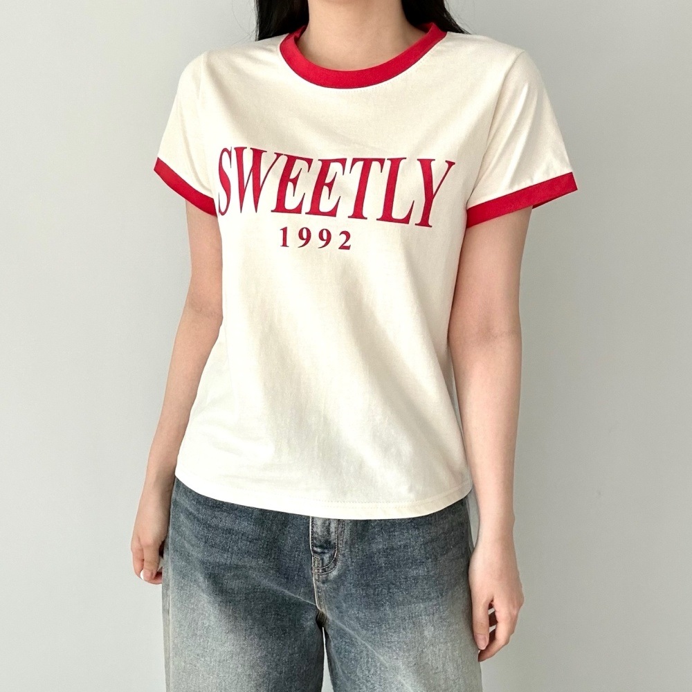 ラウンドネック配色Tシャツ | 詳細画像9