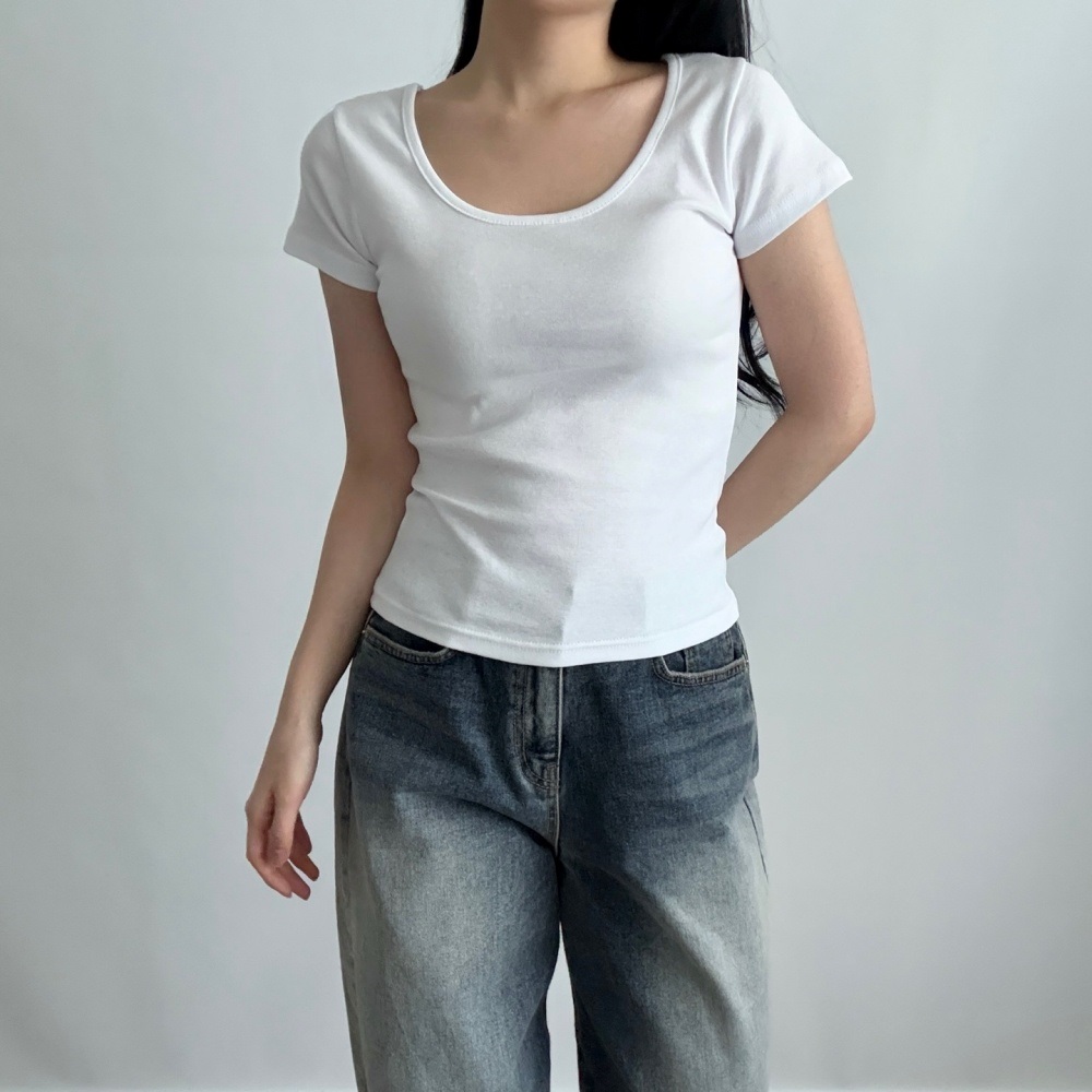UネックスリムTシャツ | 詳細画像2