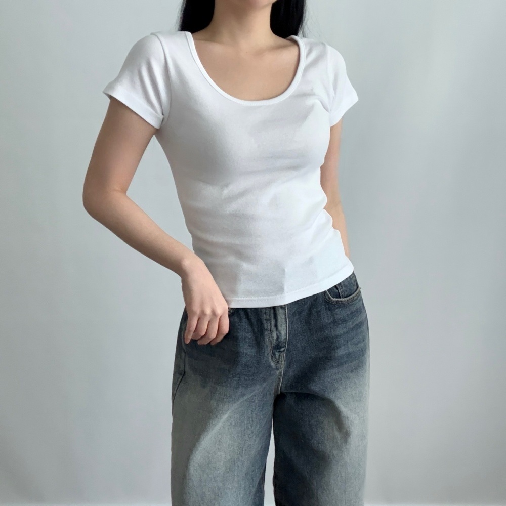 UネックスリムTシャツ | 詳細画像3