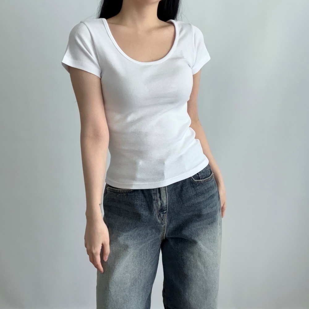 UネックスリムTシャツ | 詳細画像4