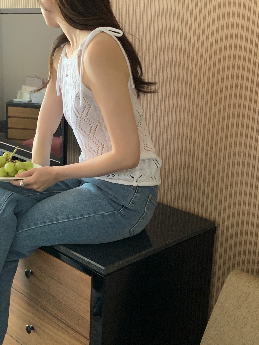 パンチングリボンケーブルニット | 詳細画像3