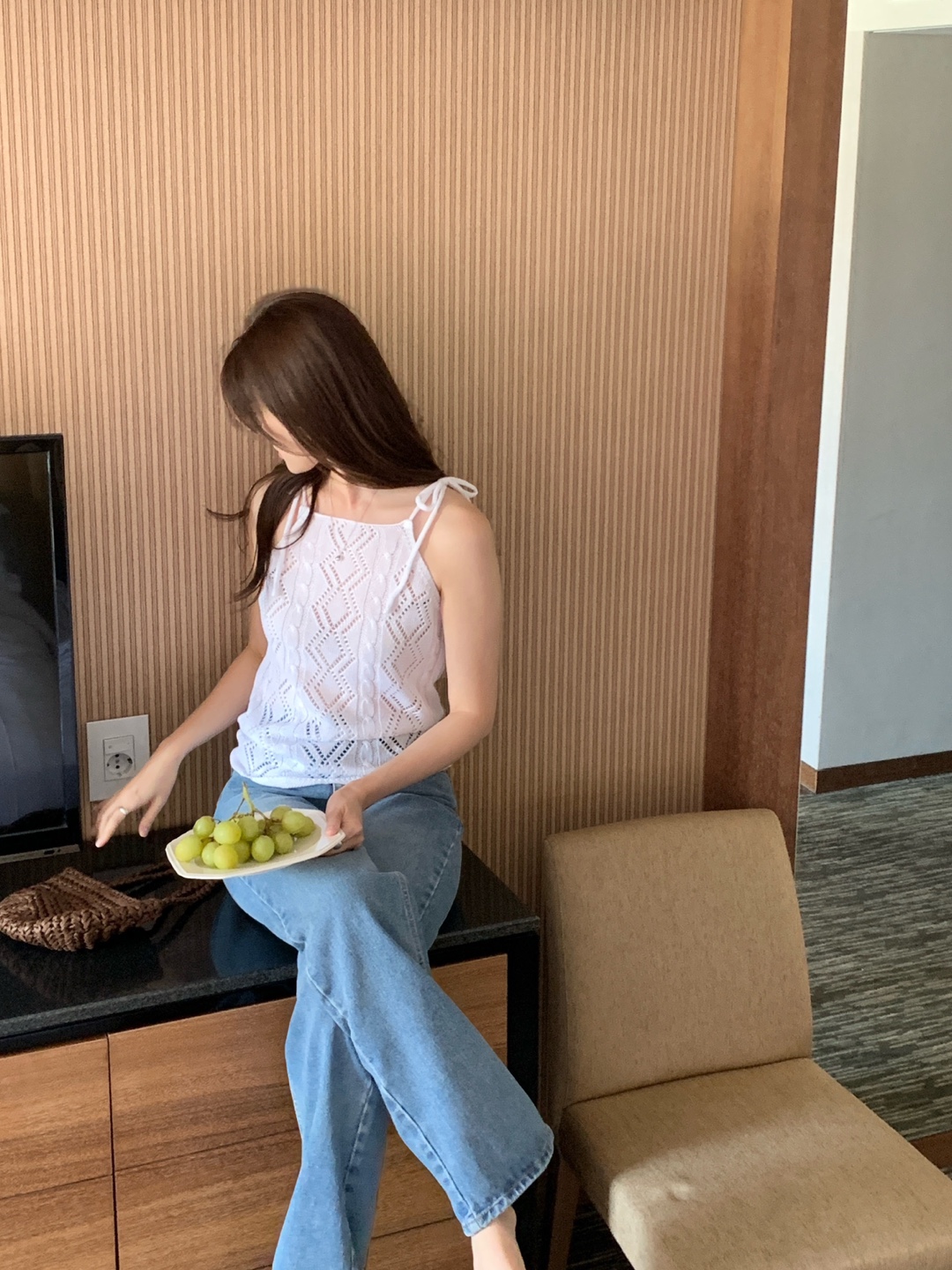 パンチングリボンケーブルニット | 詳細画像5