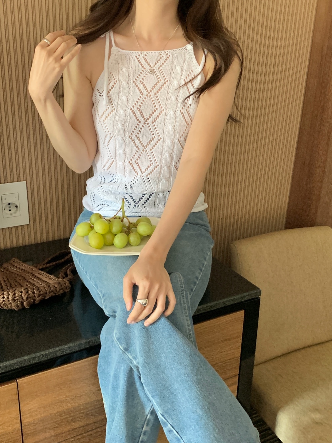 パンチングリボンケーブルニット | 詳細画像9