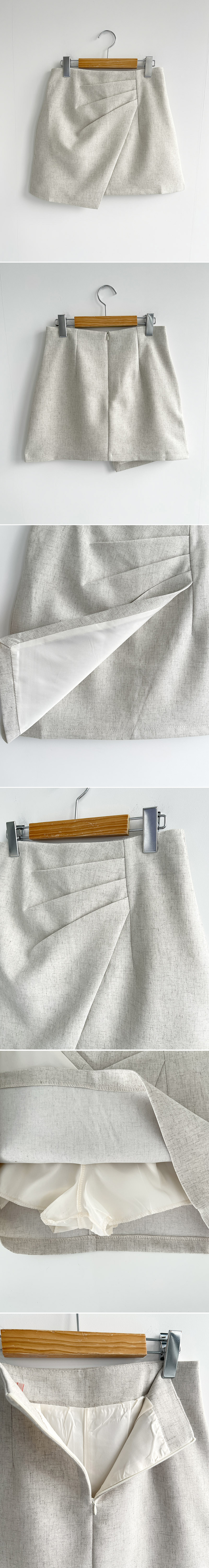 パンツ裏地タックラップ調ミニスカート | 詳細画像13