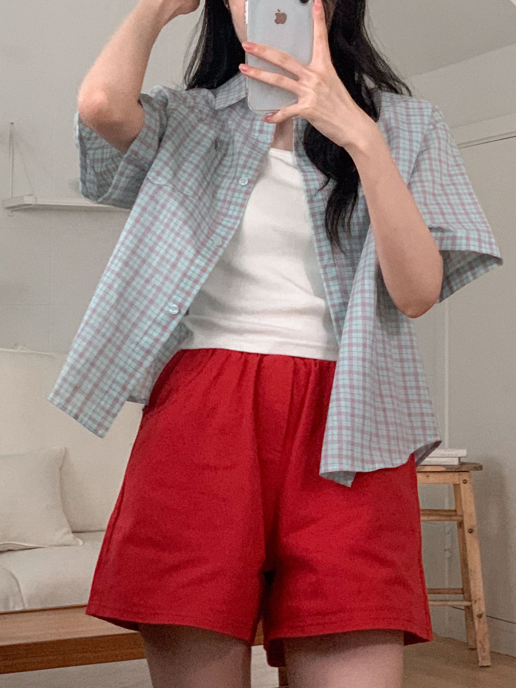 カラー半袖チェックTシャツ | 詳細画像14