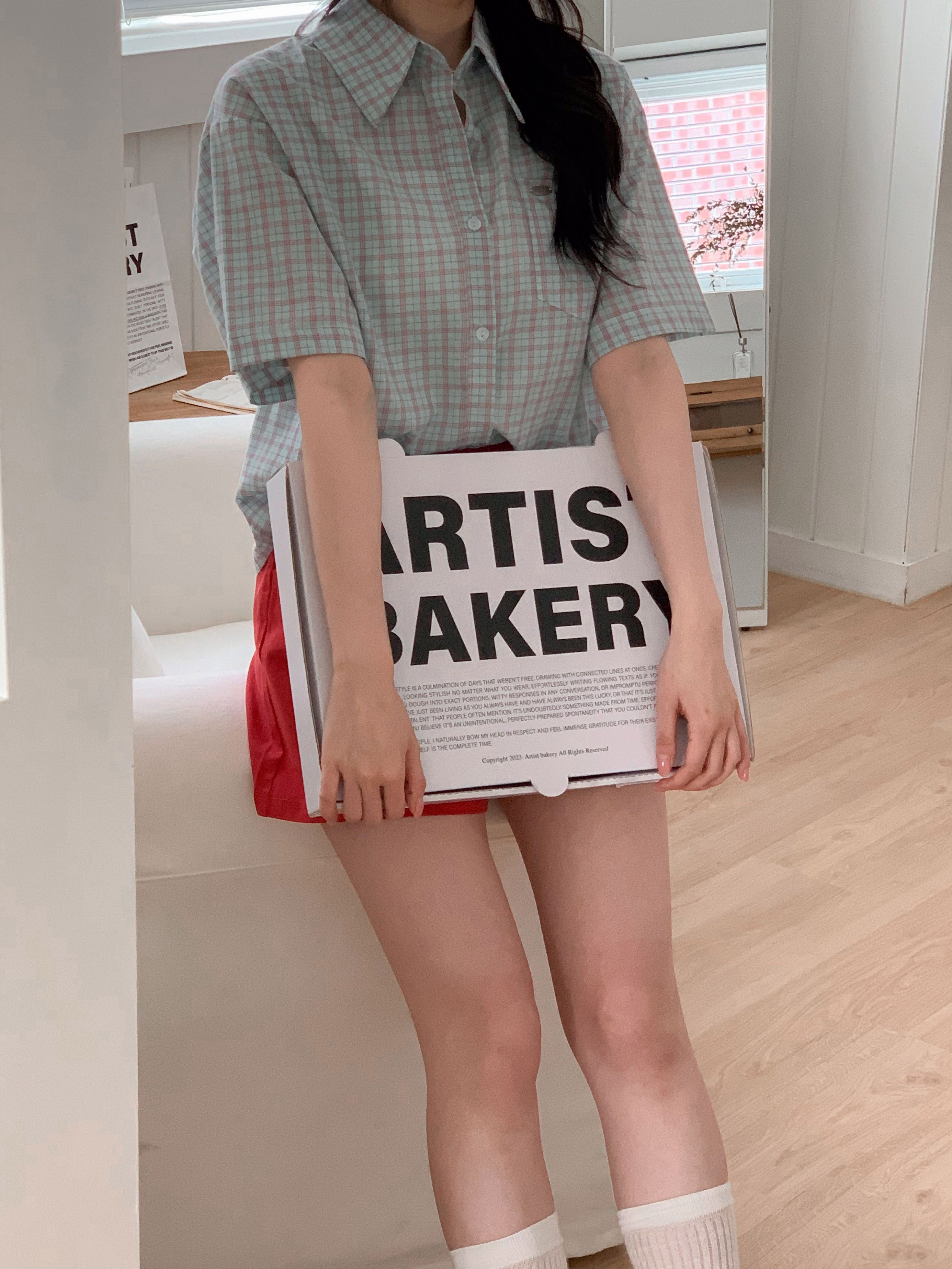 カラー半袖チェックTシャツ | 詳細画像15