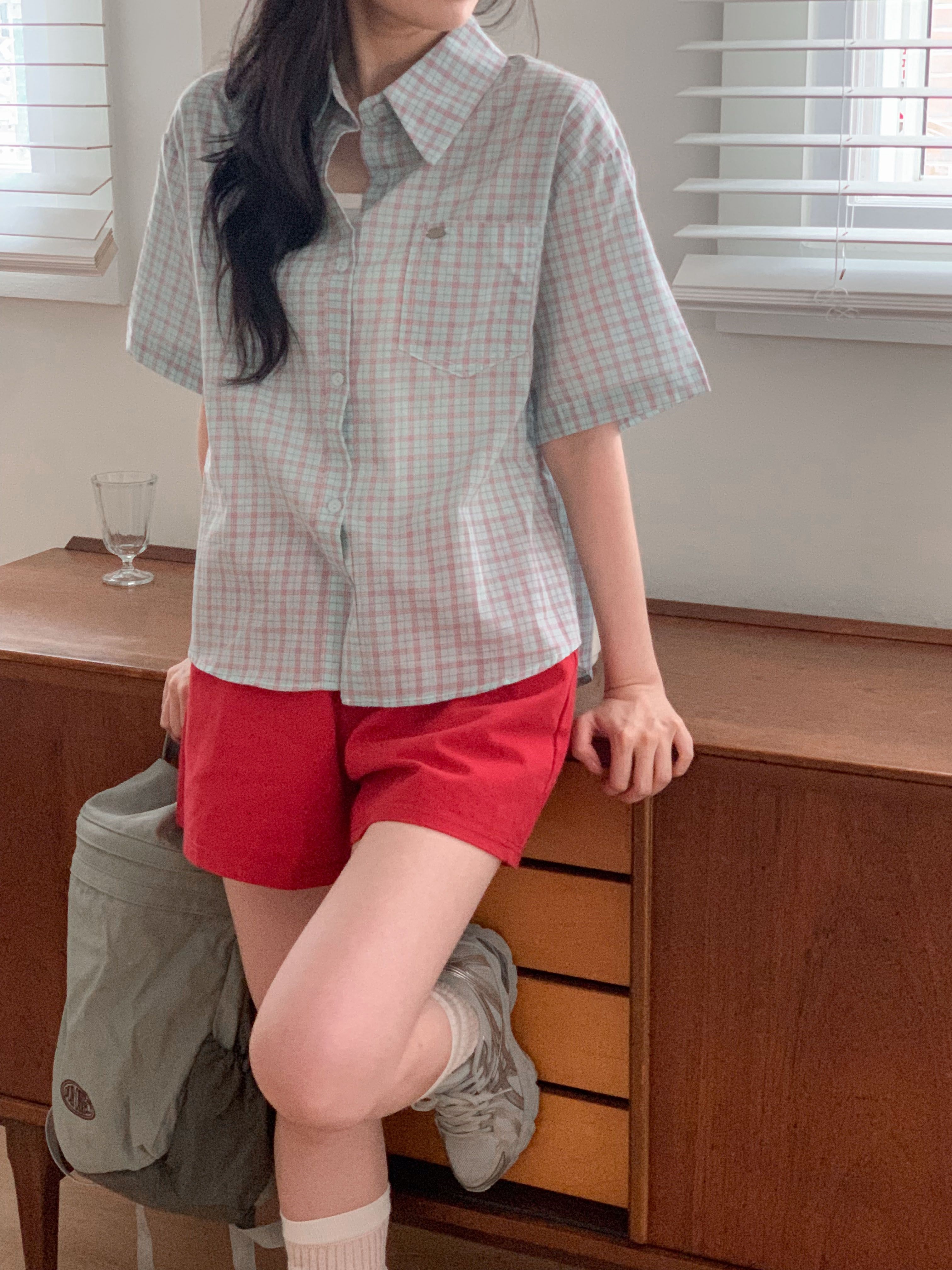 カラー半袖チェックTシャツ | 詳細画像20