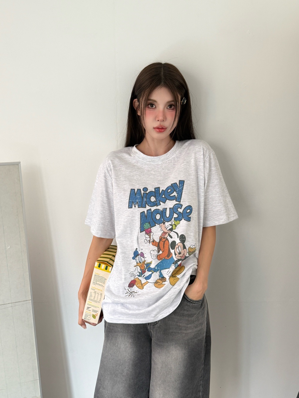 コットンラウンドネック半袖Tシャツ | 詳細画像2