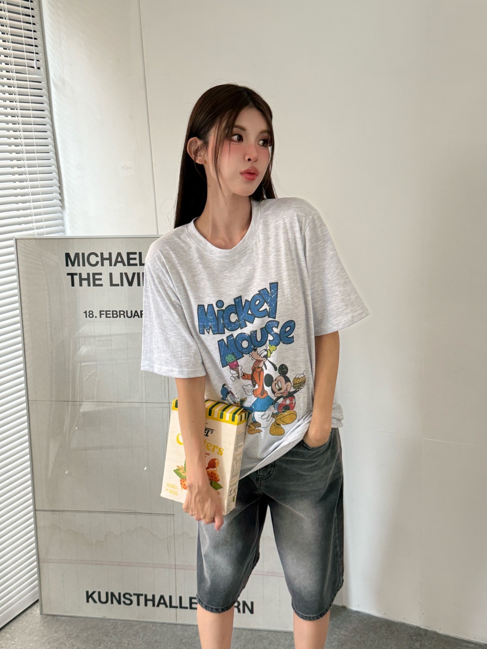 コットンラウンドネック半袖Tシャツ | 詳細画像4