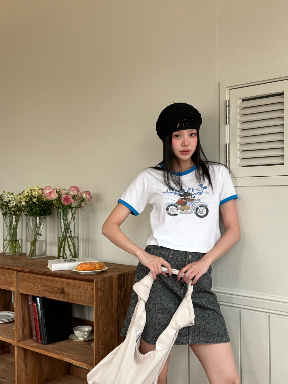 ラウンドネック半袖ロゴ配色Tシャツ | 詳細画像3
