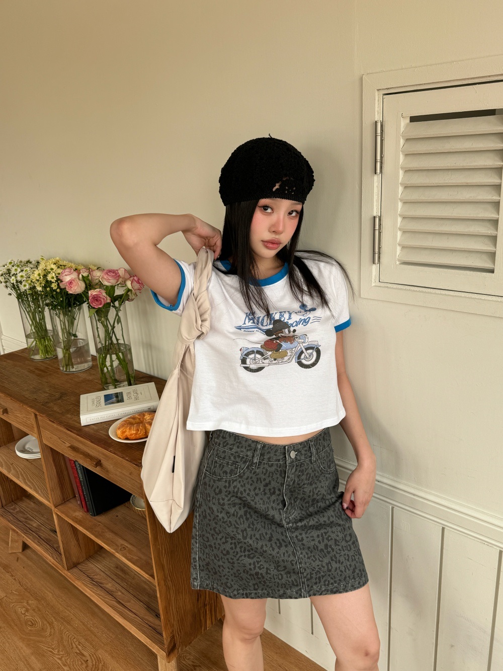 ラウンドネック半袖ロゴ配色Tシャツ | 詳細画像6