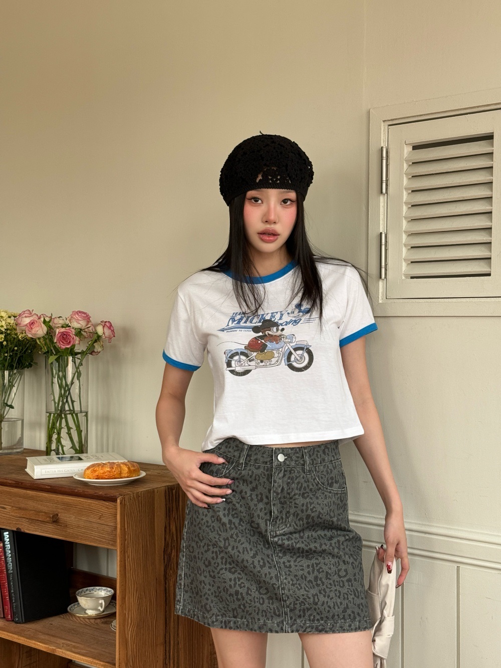 ラウンドネック半袖ロゴ配色Tシャツ | 詳細画像7