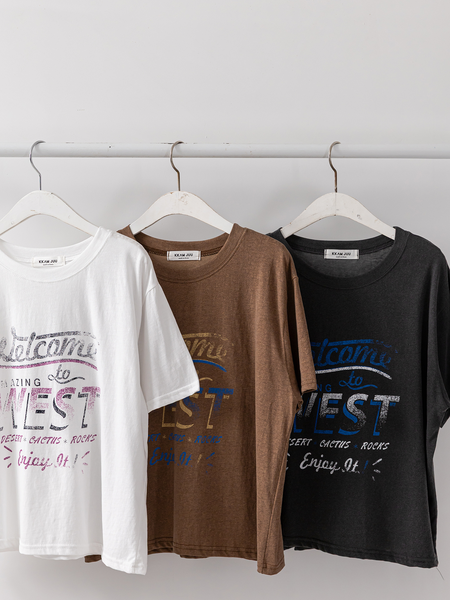 コットンラウンドネックルーズ半袖ロゴTシャツ | 詳細画像33