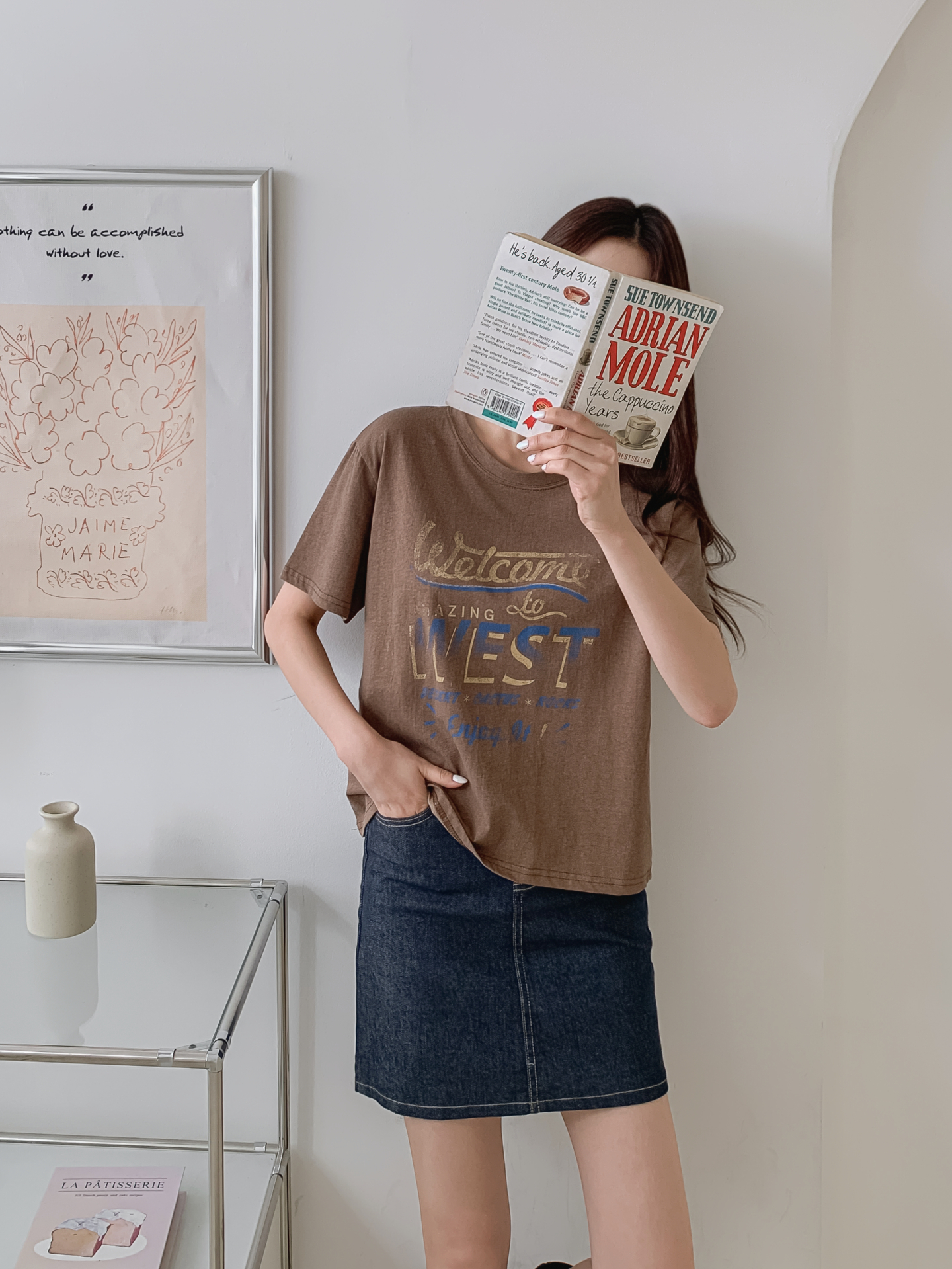 コットンラウンドネックルーズ半袖ロゴTシャツ | 詳細画像23