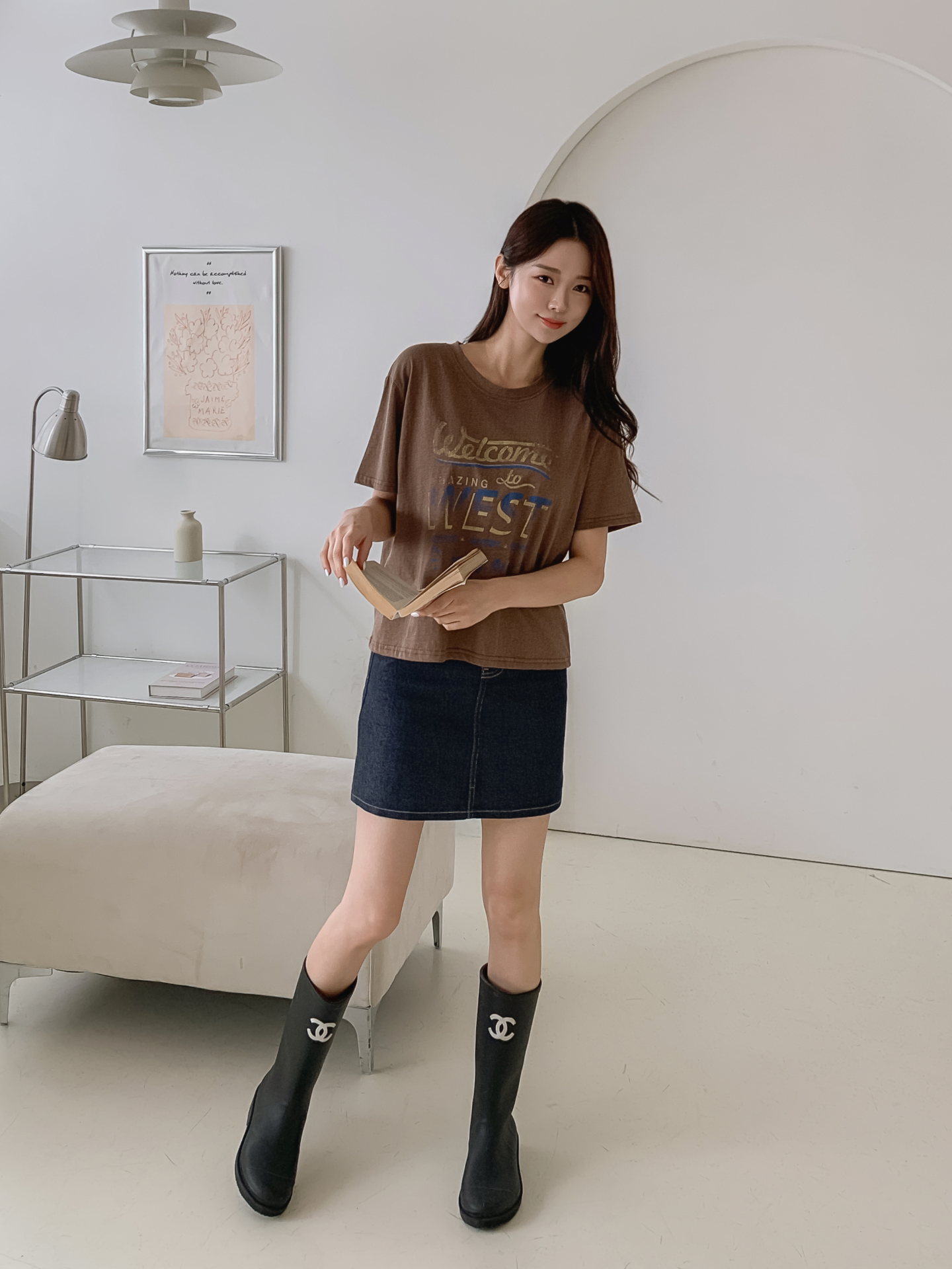 コットンラウンドネックルーズ半袖ロゴTシャツ | 詳細画像27
