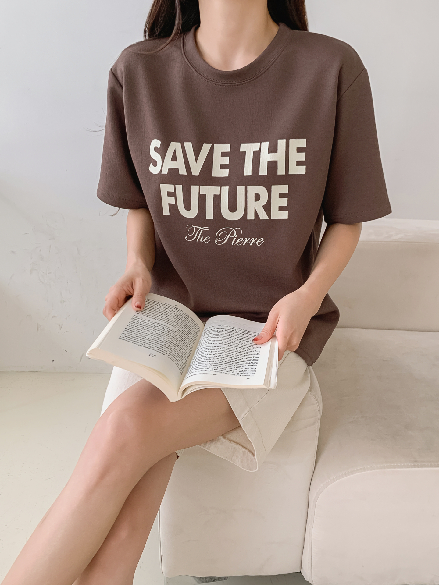 ラウンドネック半袖レタリングTシャツ | 詳細画像10