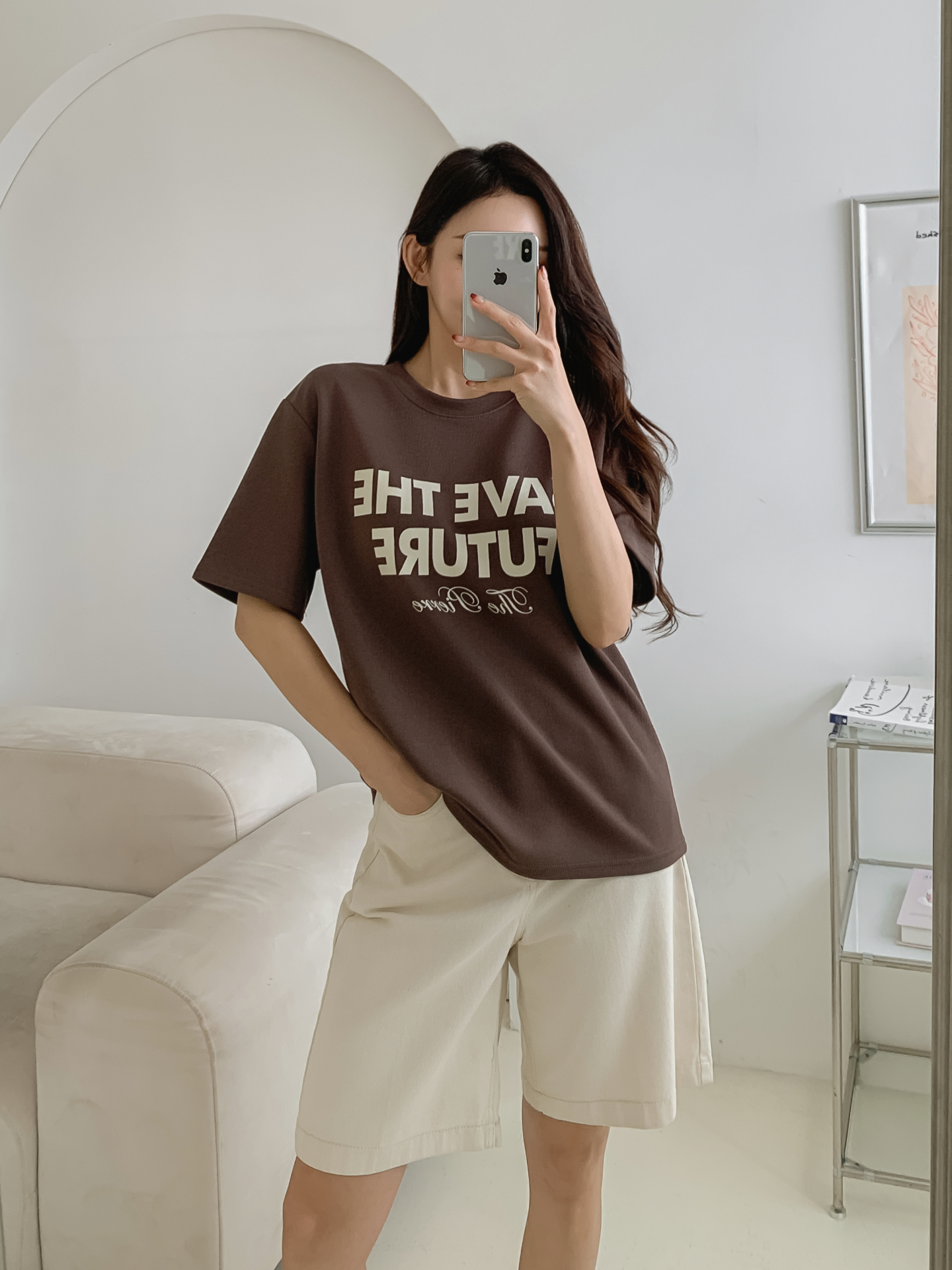 ラウンドネック半袖レタリングTシャツ | 詳細画像14