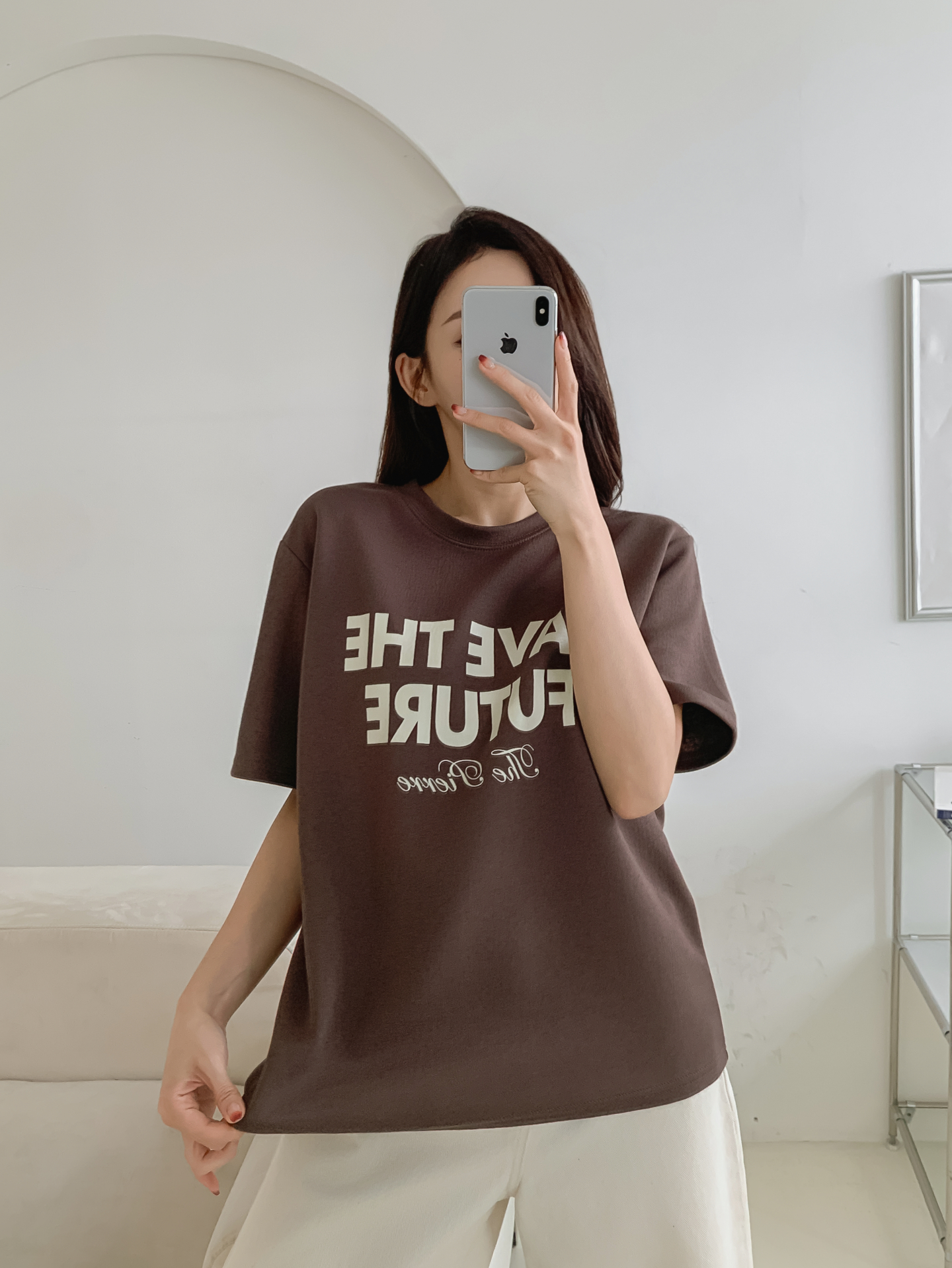 ラウンドネック半袖レタリングTシャツ | 詳細画像16