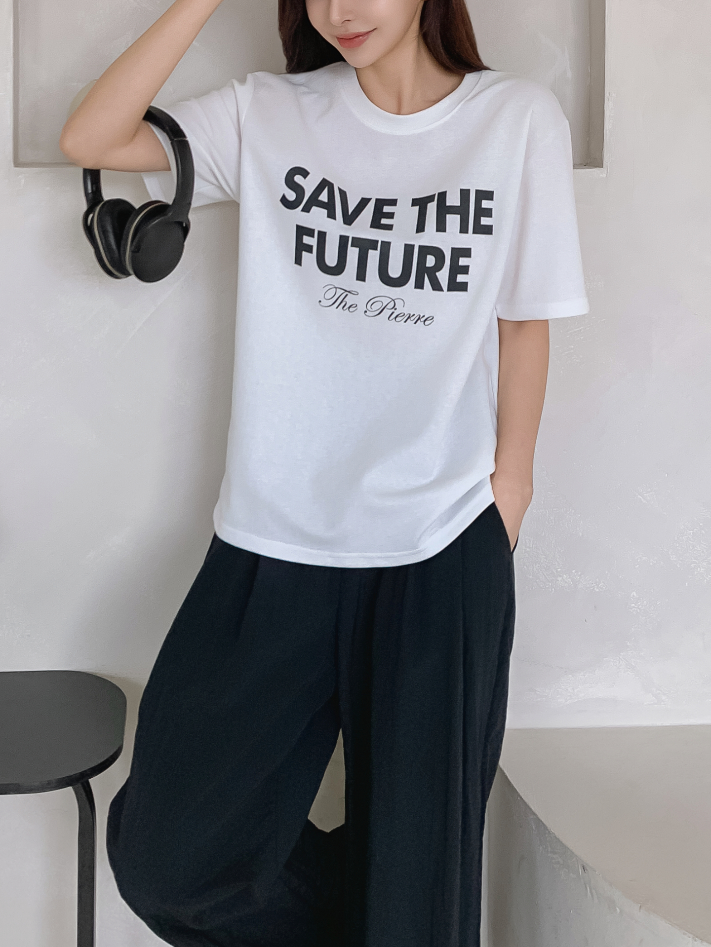 ラウンドネック半袖レタリングTシャツ | 詳細画像19