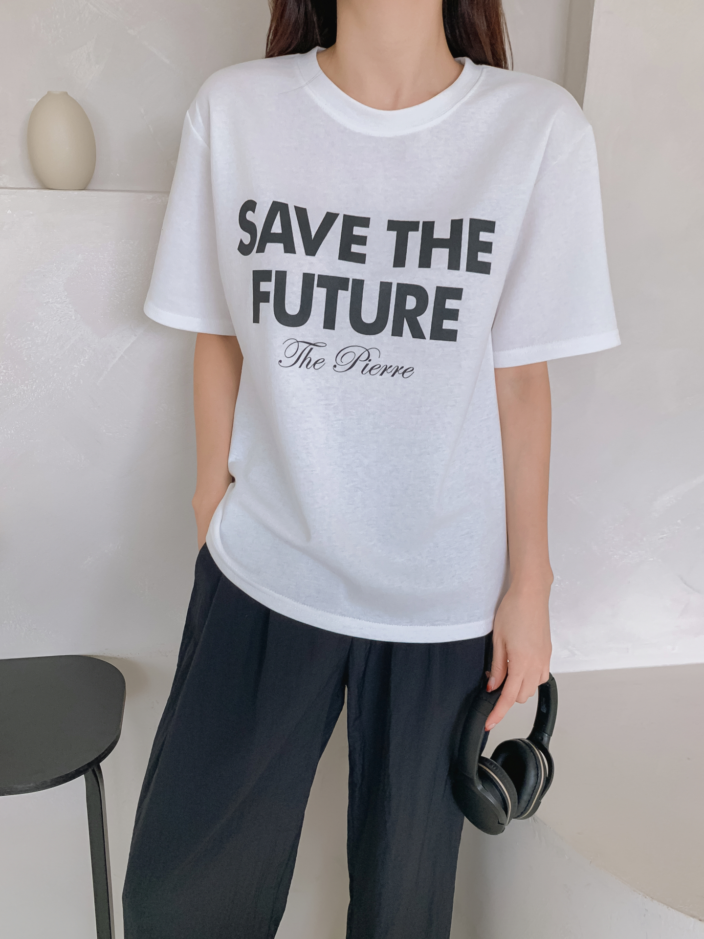 ラウンドネック半袖レタリングTシャツ | 詳細画像22
